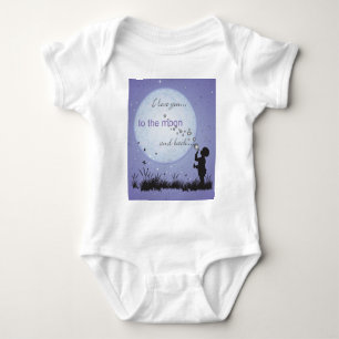 Body Para Bebê Eu te amo à lua e aos presentes Para