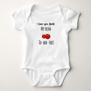 Body Para Bebê Eu Te Amo Da Minha Cabeça Ao Meu Chá de fraldas