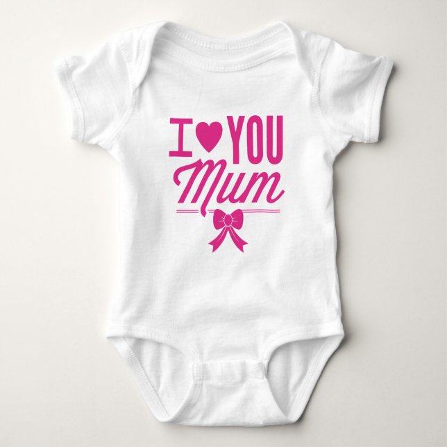 Body Para Bebê Eu Te Amo Mãe (Frente)