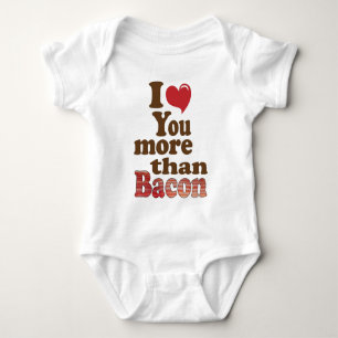 Body Para Bebê Eu Te Amo Mais Que Bacon
