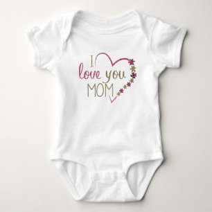 Body Para Bebê Eu Te Amo Mamãe Baby Jersey Bodysuit