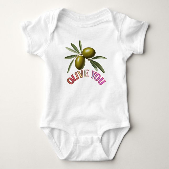 BODY PARA BEBÊ EU TE OLIVO (Frente)