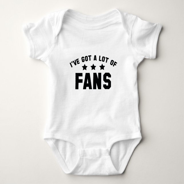Body Para Bebê Eu tenho muitos ventiladores (Frente)