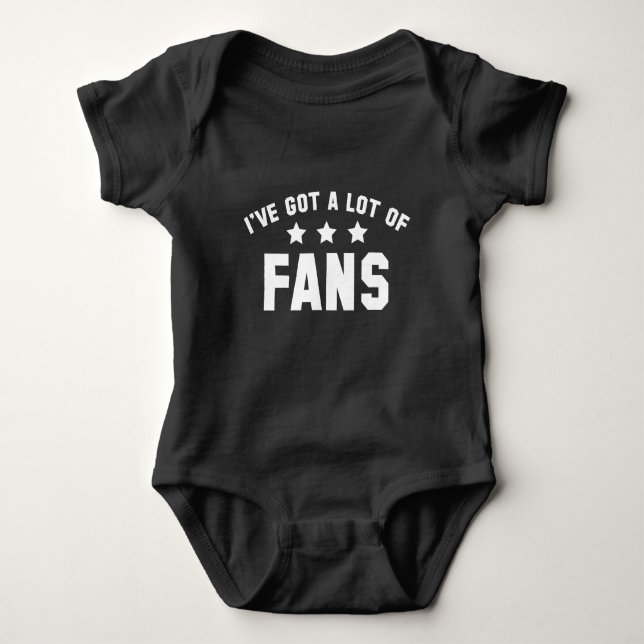 Body Para Bebê Eu tenho muitos ventiladores (Frente)