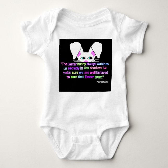 Body Para Bebê Eu Vejo Você, Bebê Coelhinho Da Páscoa Jérsei. (Frente)