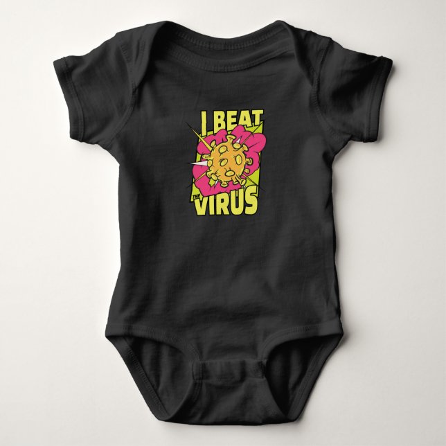 Body Para Bebê Eu venço vírus (Frente)