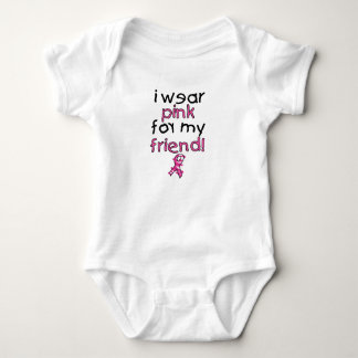 Body Para Bebê Eu visto o rosa para meu amigo ($18,95)