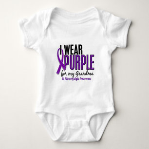 Body Para Bebê Eu visto o roxo para minha fibromialgia da avó 10