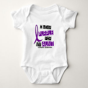 Body Para Bebê Eu visto o roxo para minha tia 37 epilepsia