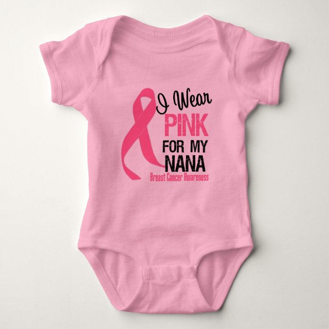 Body Para Bebê Eu Visto Rosa Para Minha Nana (Frente)