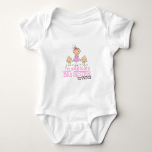 Body Para Bebê Eu vou ser uma Irmã Grande para TWINS