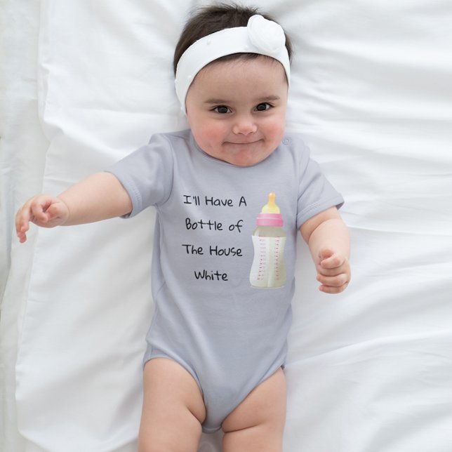 Body Para Bebê Eu Vou Ter Uma Garrafa De Branco Da Casa Garotas D (Criador carregado)