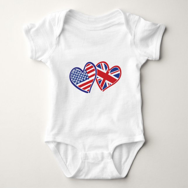 Body Para Bebê EUA — UK-Love (Frente)