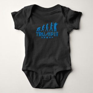 Body Para Bebê Evolução retro da trombeta