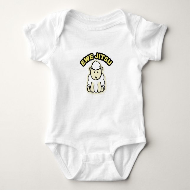 Body Para Bebê Ewe Jitsu Sheep (Frente)