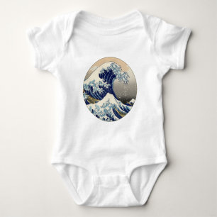 Body Para Bebê Excelente Wave Kanagawa - Pintura Japonesa