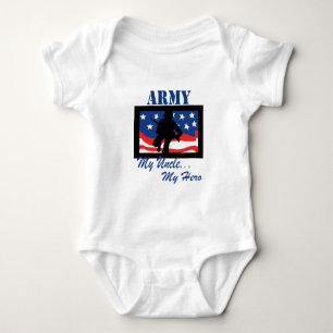 Body Para Bebê Exército meu tio Meu Herói
