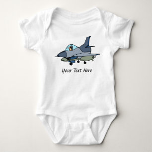 Body Para Bebê F16 Design De Cartoon Falcon E Piloto