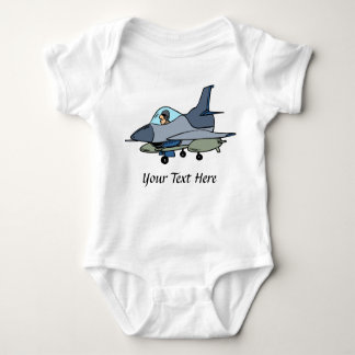 Body Para Bebê F16 Design De Cartoon Falcon E Piloto