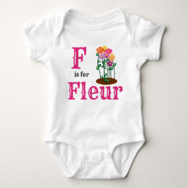 Body Para Bebê F é o nome da bebê Fleur