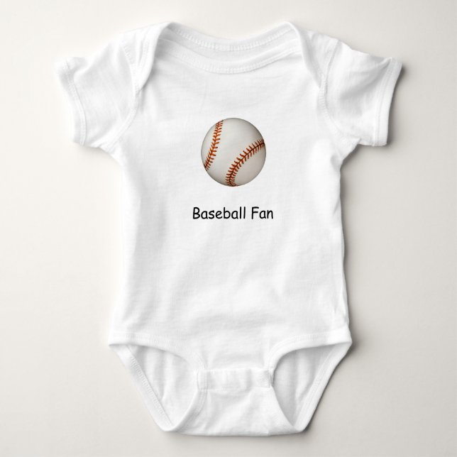 Body Para Bebê Fã de beisebol (Frente)