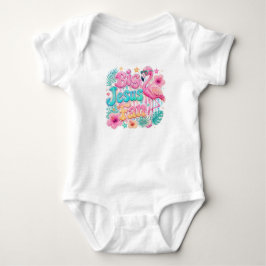 Body Para Bebê Fã de Jesus com Bodysuit de Bebê Flamingo
