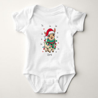 Body Para Bebê Fa La Llama Baby - Engraçado Natal Llama