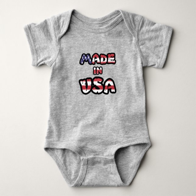 Body Para Bebê Fabricado nos EUA (Frente)
