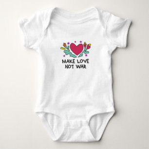 Body Para Bebê Faça amor não guerra