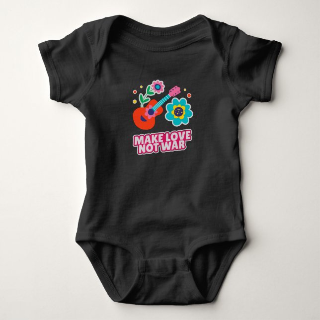 Body Para Bebê Faça amor não guerra (Frente)