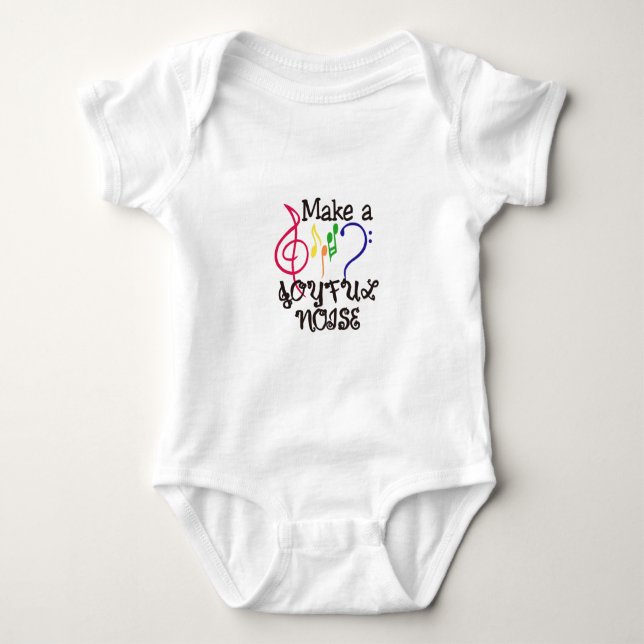 Body Para Bebê Faça um ruído alegre (Frente)