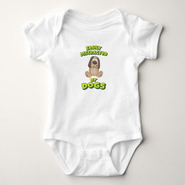 Body Para Bebê Facilmente Distraído Por Cães (Frente)