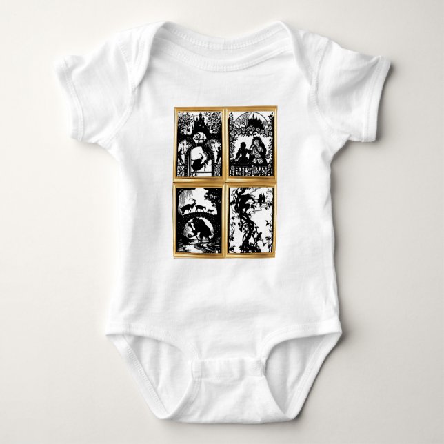 Body Para Bebê Fada Coleção de Letras Bebê Roupa (Frente)