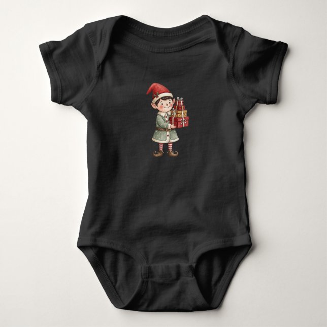 Body Para Bebê Fada de Natal Fofo  (Frente)