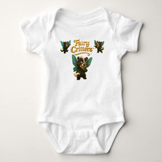 Body Para Bebê Fairy Critters™ Fada Gambá Lil Stinker (Frente)