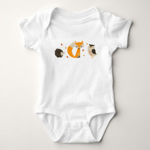 Body Para Bebê Fall Woodland Animal Bodysuit
