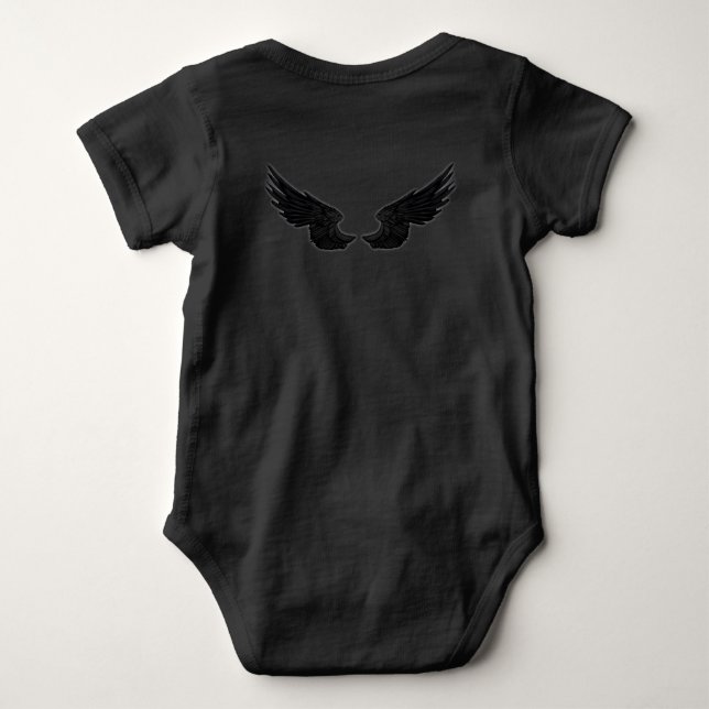 Body Para Bebê Falln Angel em azul (Verso)