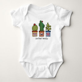 Body Para Bebê Família Cute Cactus Em Aquarela