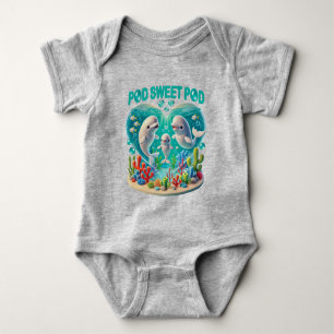 Body Para Bebê Família de baleias "Pod Sweet Pod"