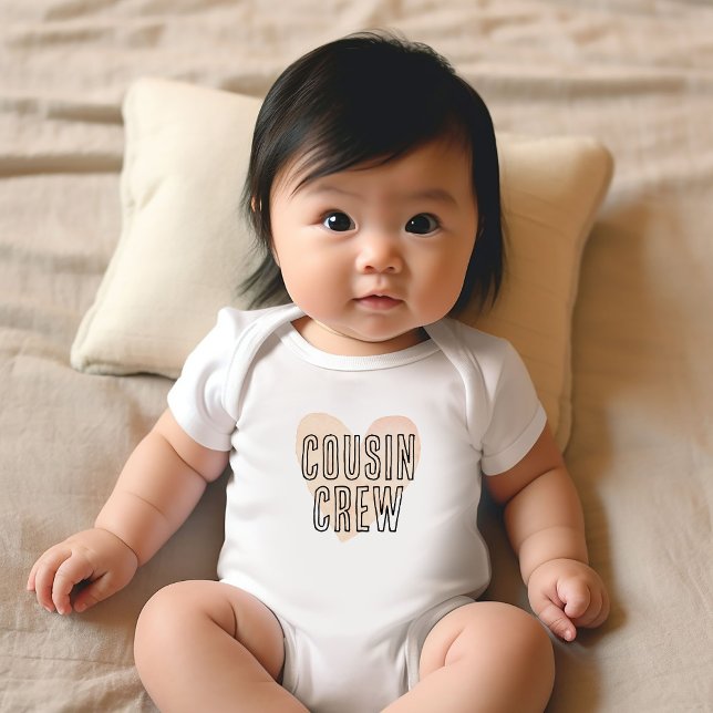 Body Para Bebê Família de Corações de Cousin Crew Blush (Criador carregado)