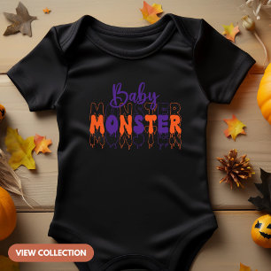 Body Para Bebê Família de Correspondência de Monstro de Bebê no H