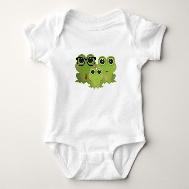 Body Para Bebê Família de sapos (Frente)