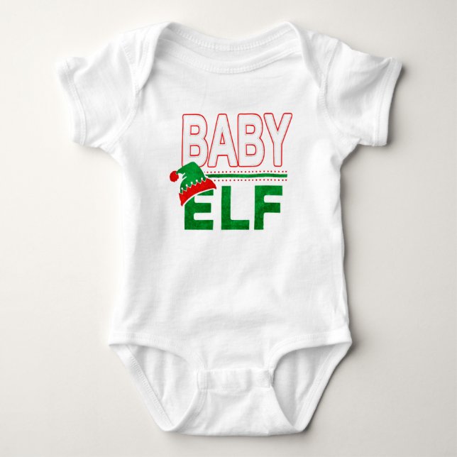 Body Para Bebê Família Elf | Feriado de Natal do Baby Elf #TeamEl (Frente)