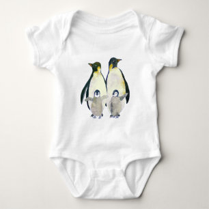 Body Para Bebê Família feliz bonito do pinguim