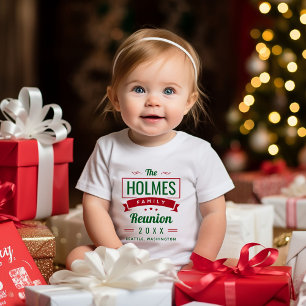 Body Para Bebê Família Natal Correspondente Moderno Retro