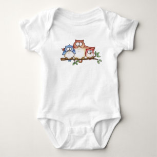 Body Para Bebê Família Owl