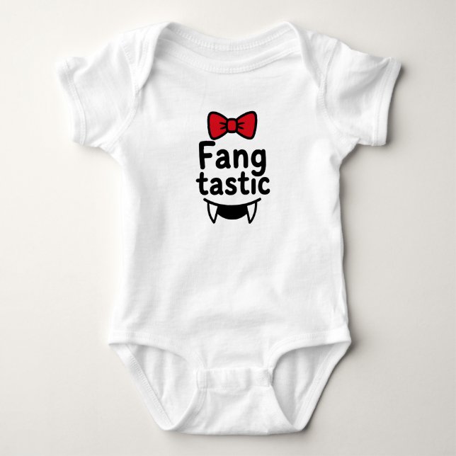 Body Para Bebê Fang Tástico Bebê Vampiro Fofo de Halloween (Frente)