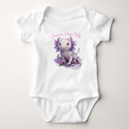 Body Para Bebê Fantasia Bonita Axolotl com Flores e Víblias de Ve