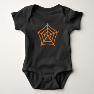 Body Para Bebê fantasia de fantasia de aranha-de-laranja-negra do