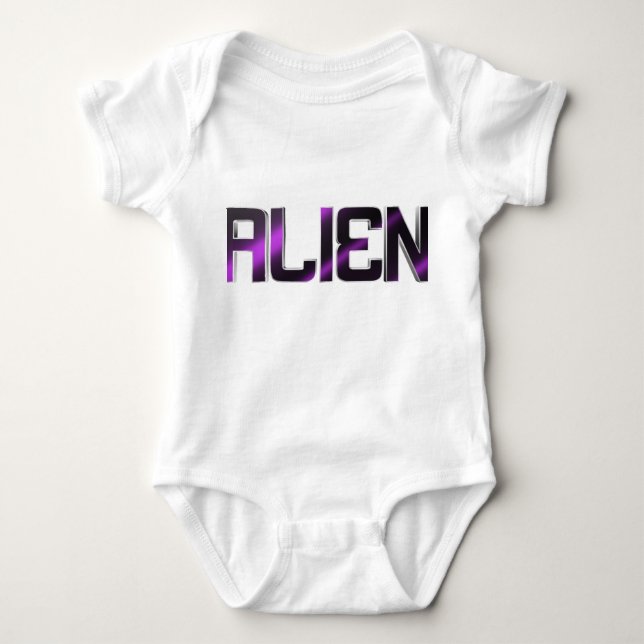 Body Para Bebê fantasia de ficção alienígena (Frente)